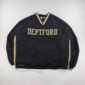 Vintage Holloway Pullover Jacket Mens XL Black Gold Deptford Spartans Football